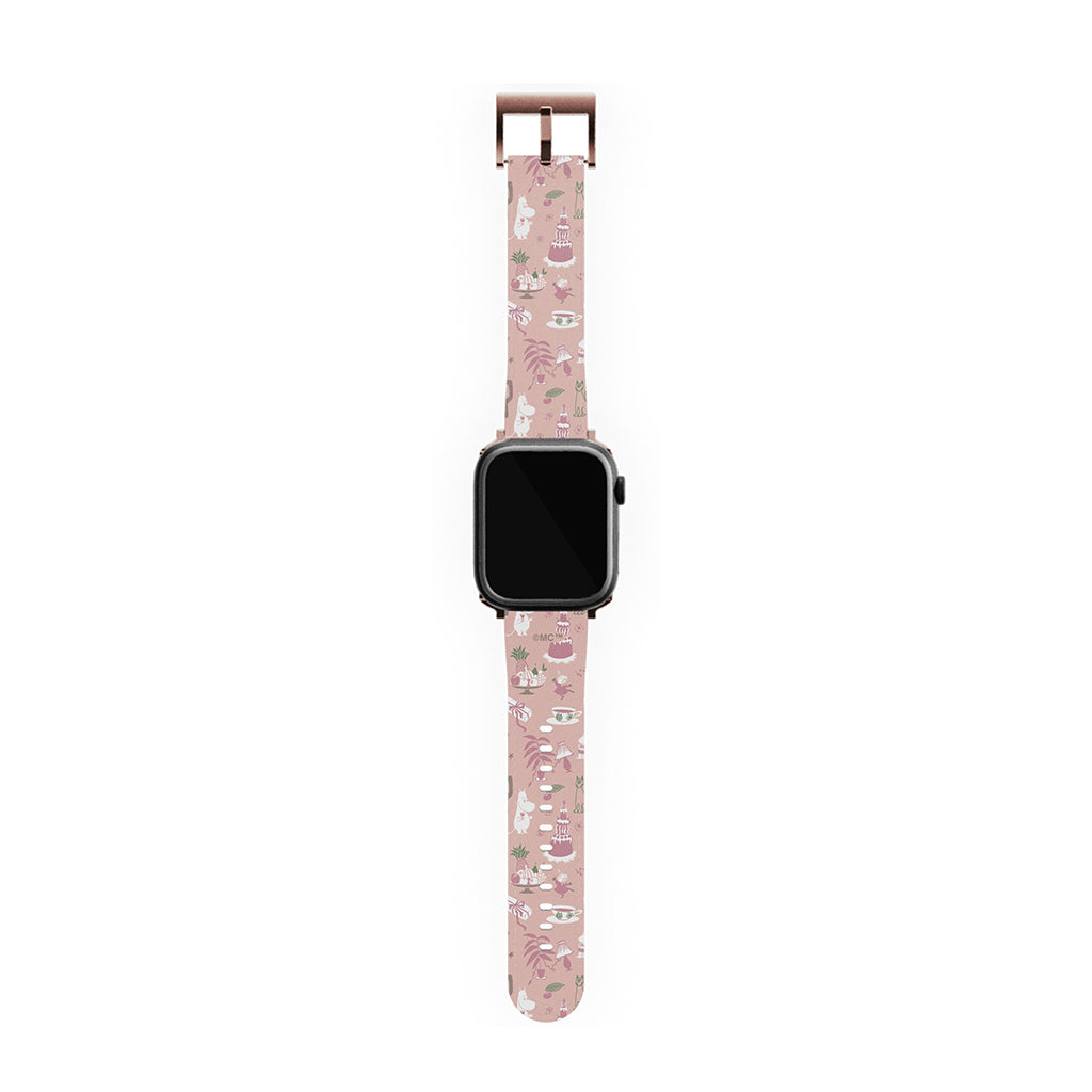 Moomin Family Tea Party Pink Apple Watch Band