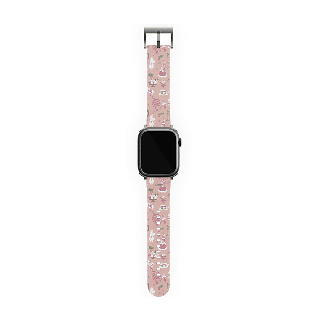 Moomin Family Tea Party Pink Apple Watch Band