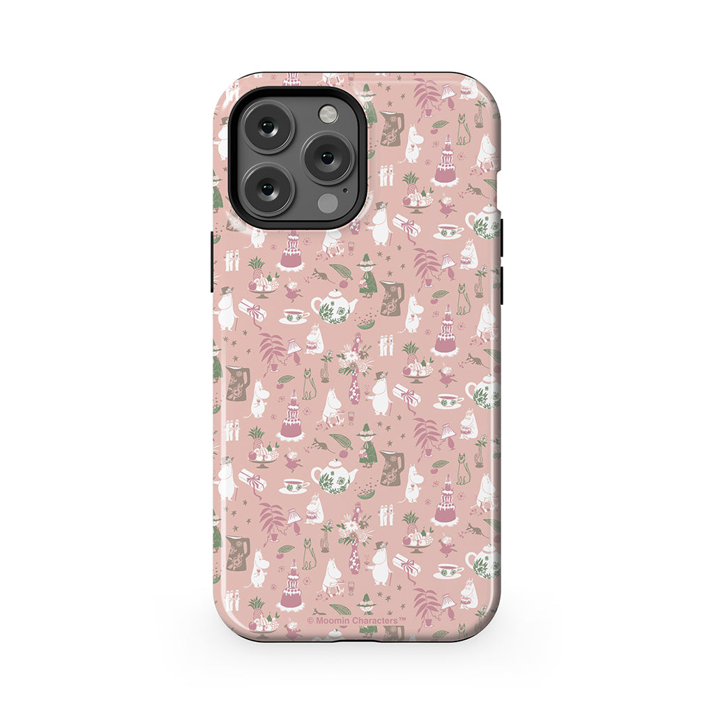 Moomin Family Tea Party Pink Apple iPhone Tough Case