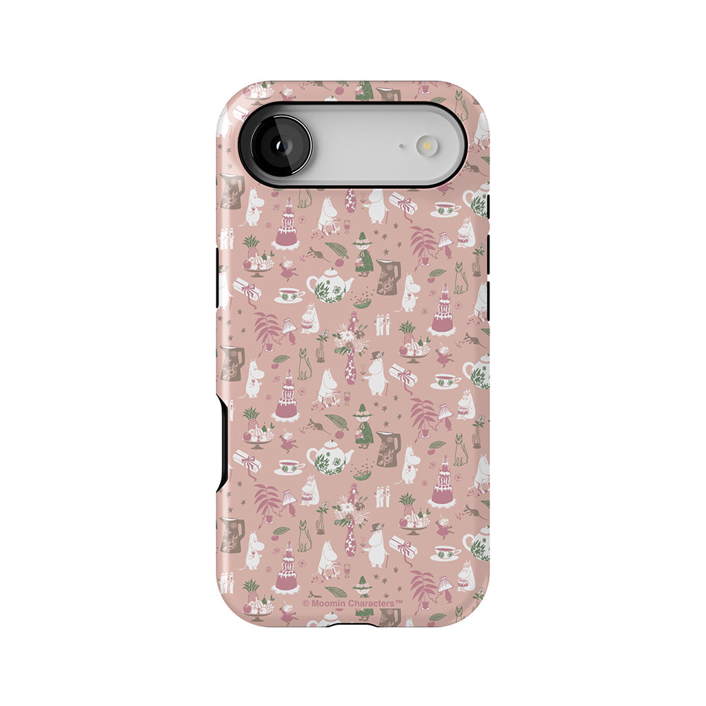 Moomin Family Tea Party Pink Apple iPhone Tough Case