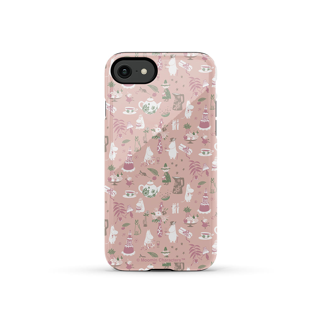 Moomin Family Tea Party Pink Apple iPhone Tough Case