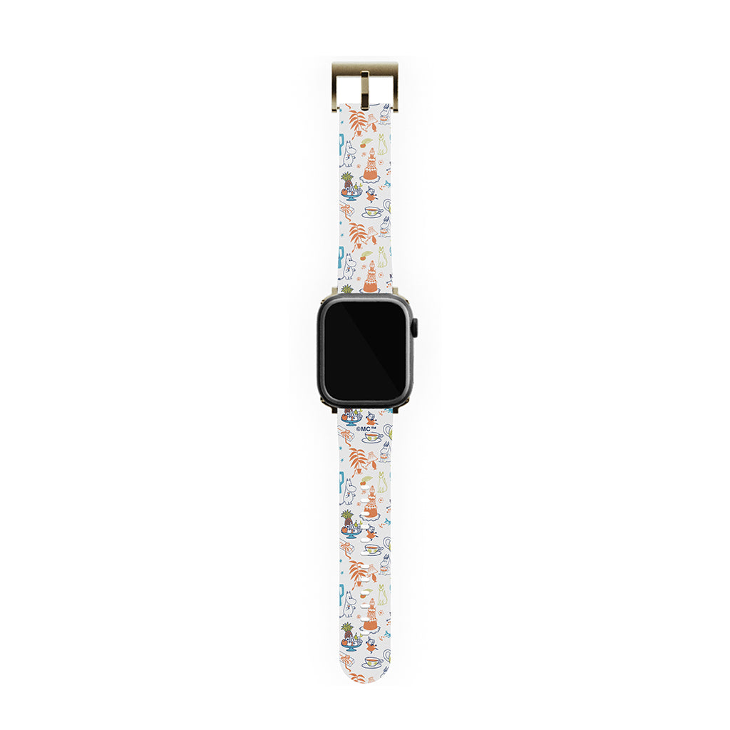 Moomin Family Tea Party White Apple Watch Band