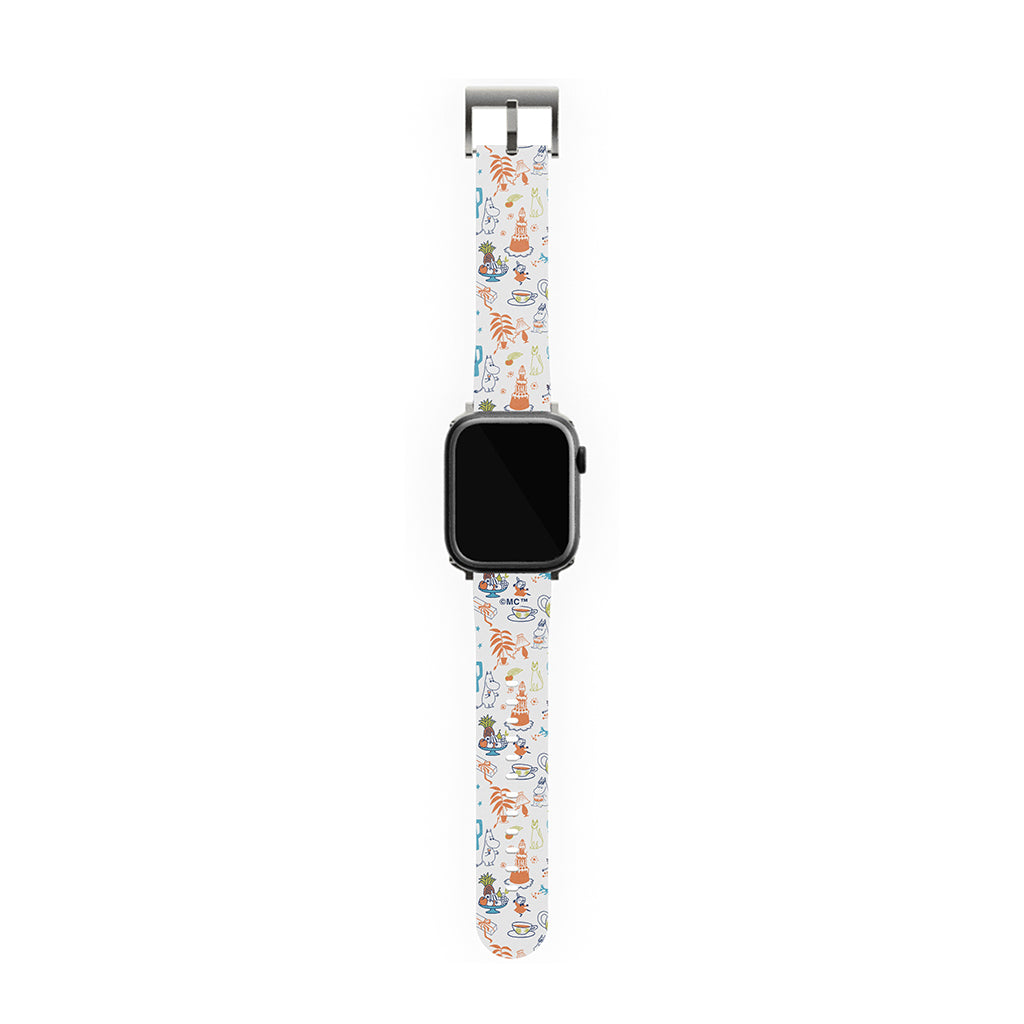 Moomin Family Tea Party White Apple Watch Band