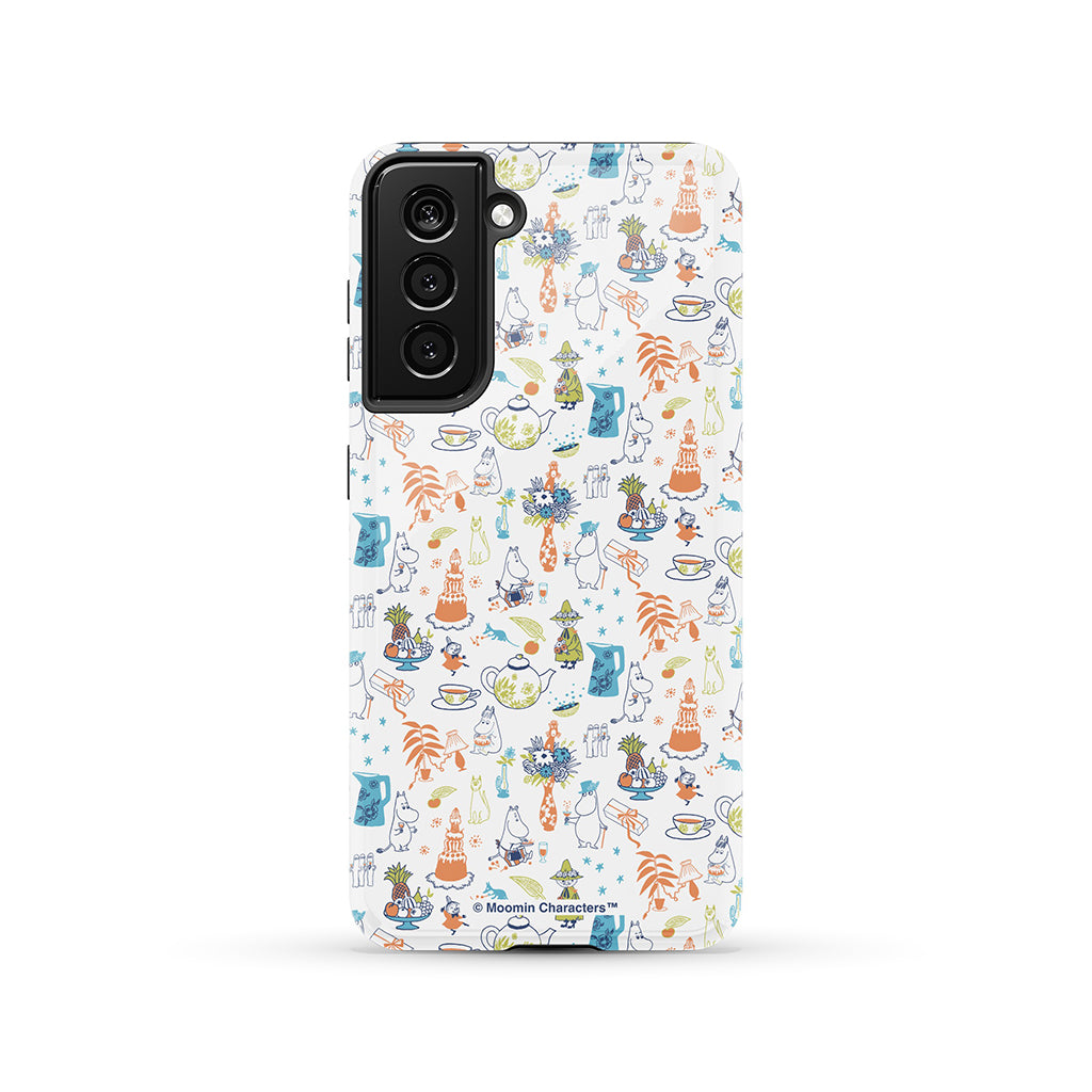 Moomin Family Tea Party White Galaxy Tough Case
