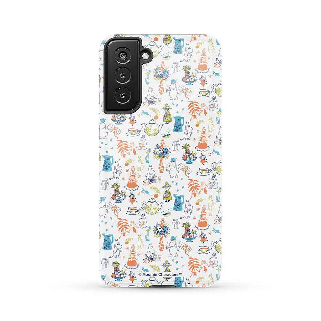Moomin Family Tea Party White Galaxy Tough Case