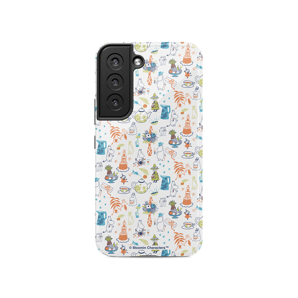 Moomin Family Tea Party White Galaxy Tough Case