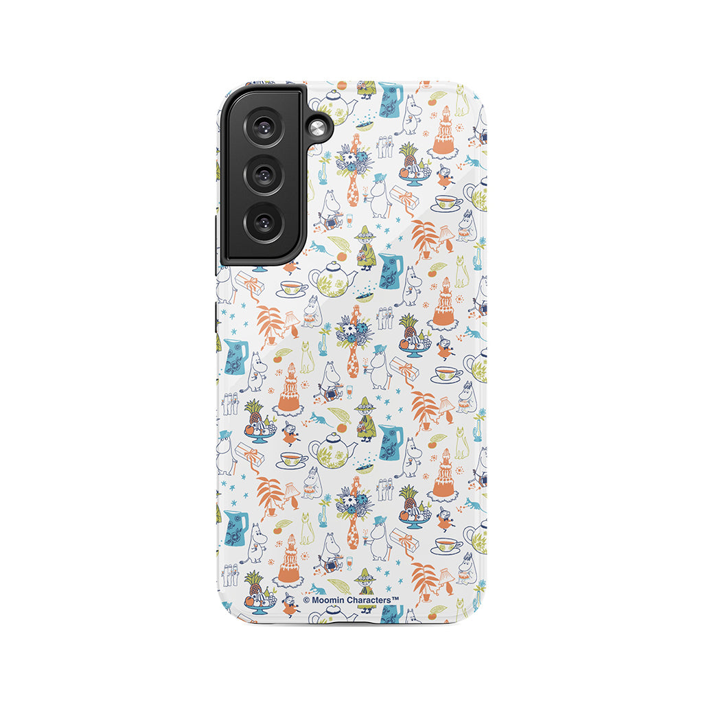 Moomin Family Tea Party White Galaxy Tough Case