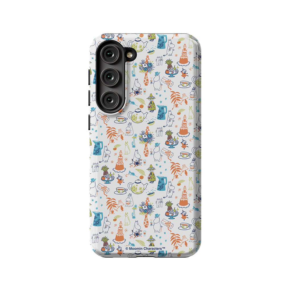 Moomin Family Tea Party White Galaxy Tough Case