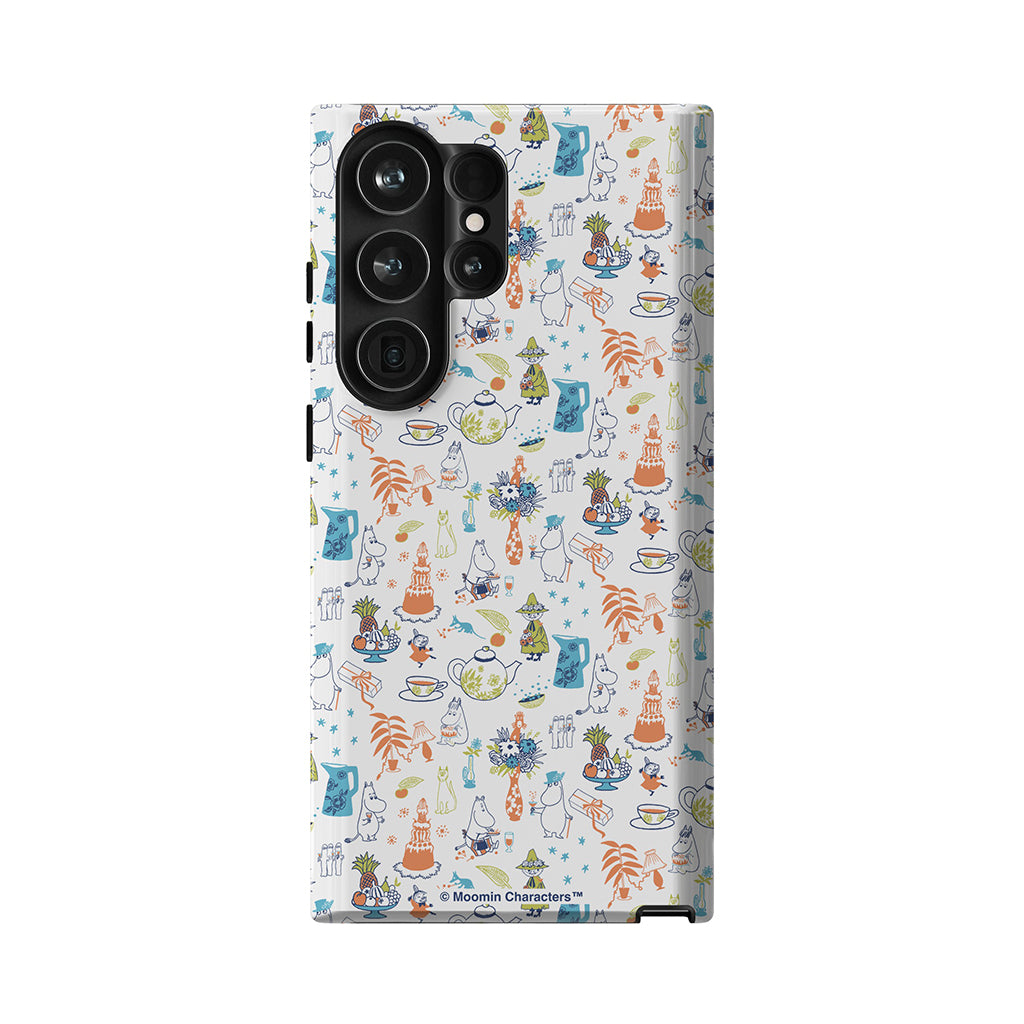Moomin Family Tea Party White Galaxy Tough Case