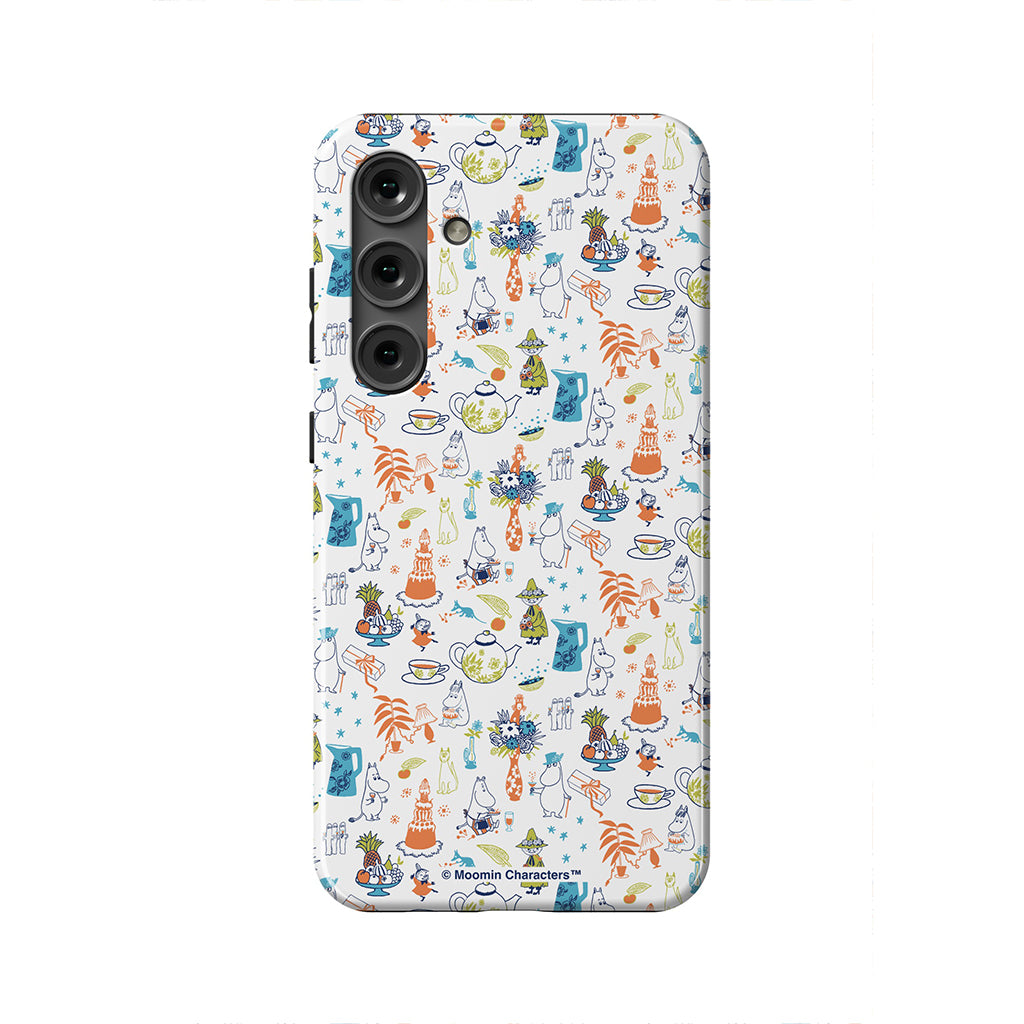 Moomin Family Tea Party White Galaxy Tough Case