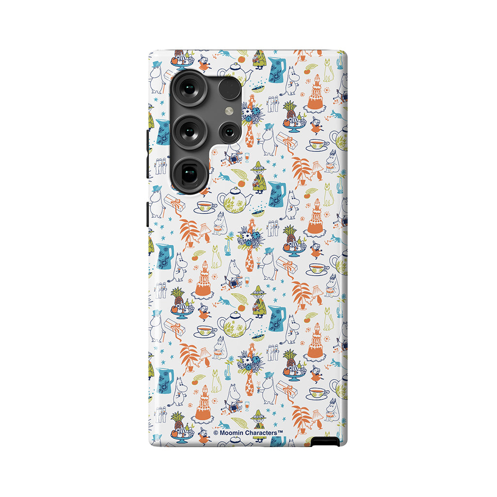 Moomin Family Tea Party White Galaxy Tough Case