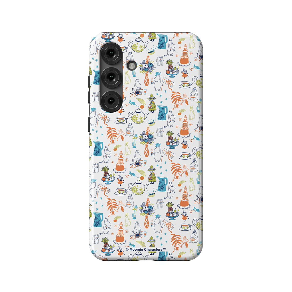 Moomin Family Tea Party White Galaxy Tough Case