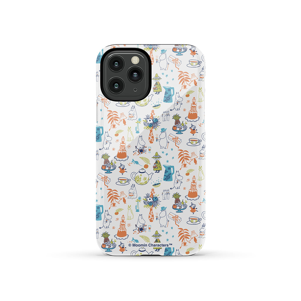 Moomin Family Tea Party White Apple iPhone Tough Case