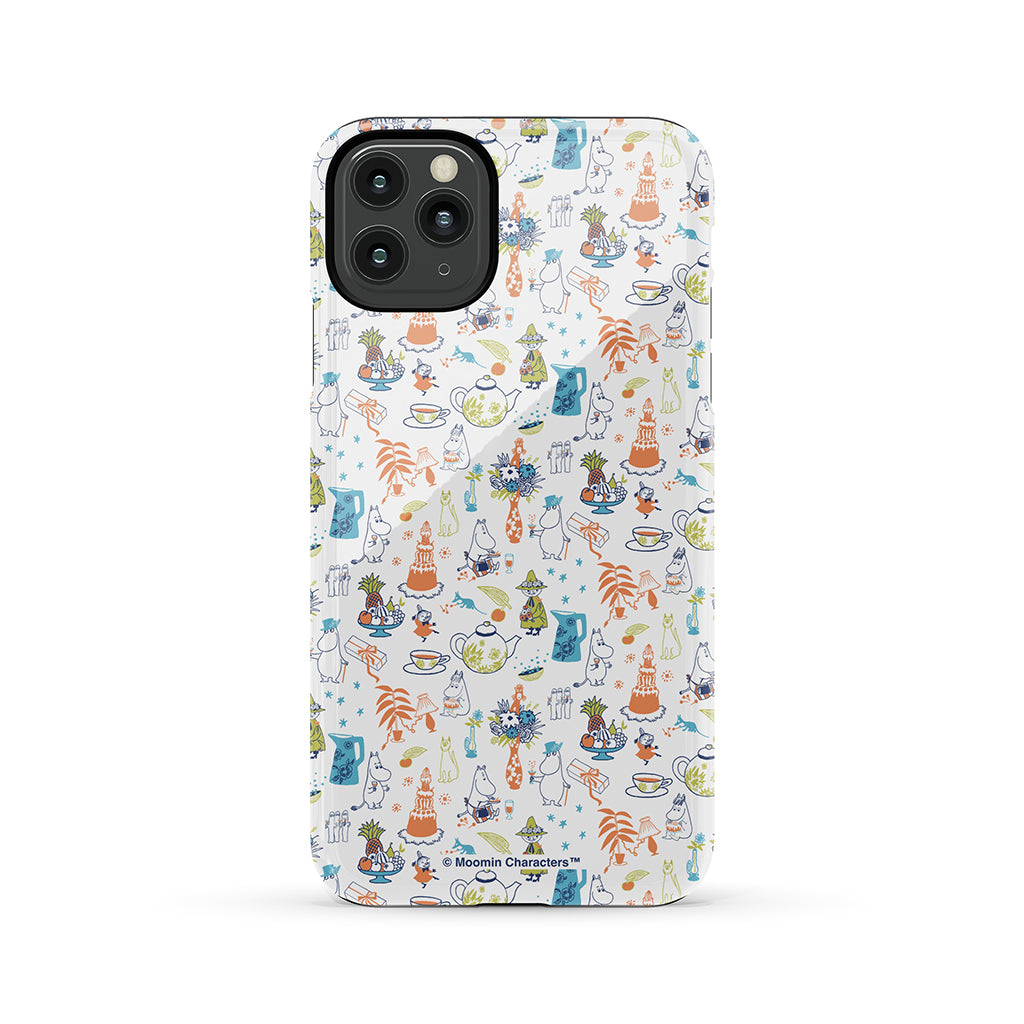 Moomin Family Tea Party White Apple iPhone Tough Case
