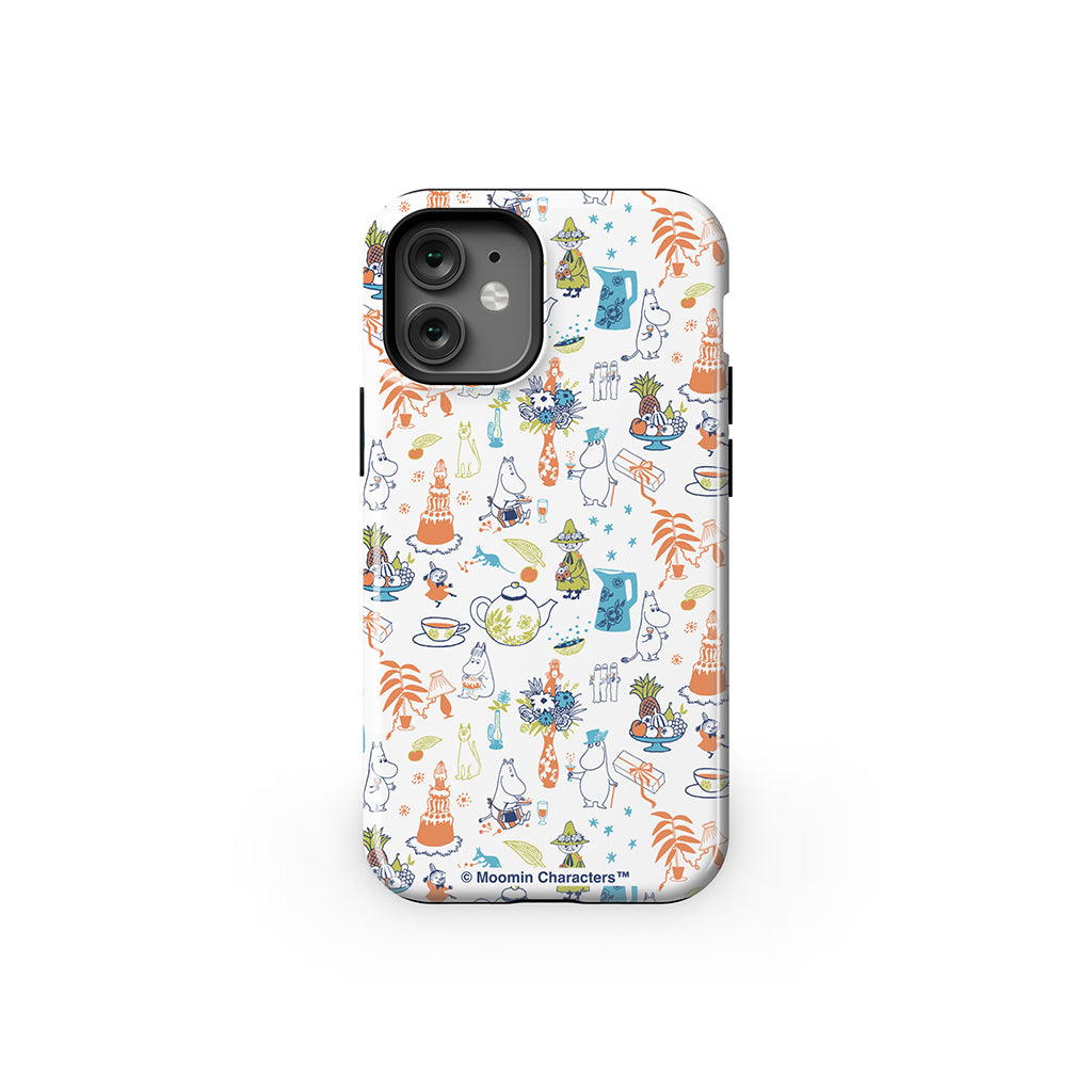 Moomin Family Tea Party White Apple iPhone Tough Case