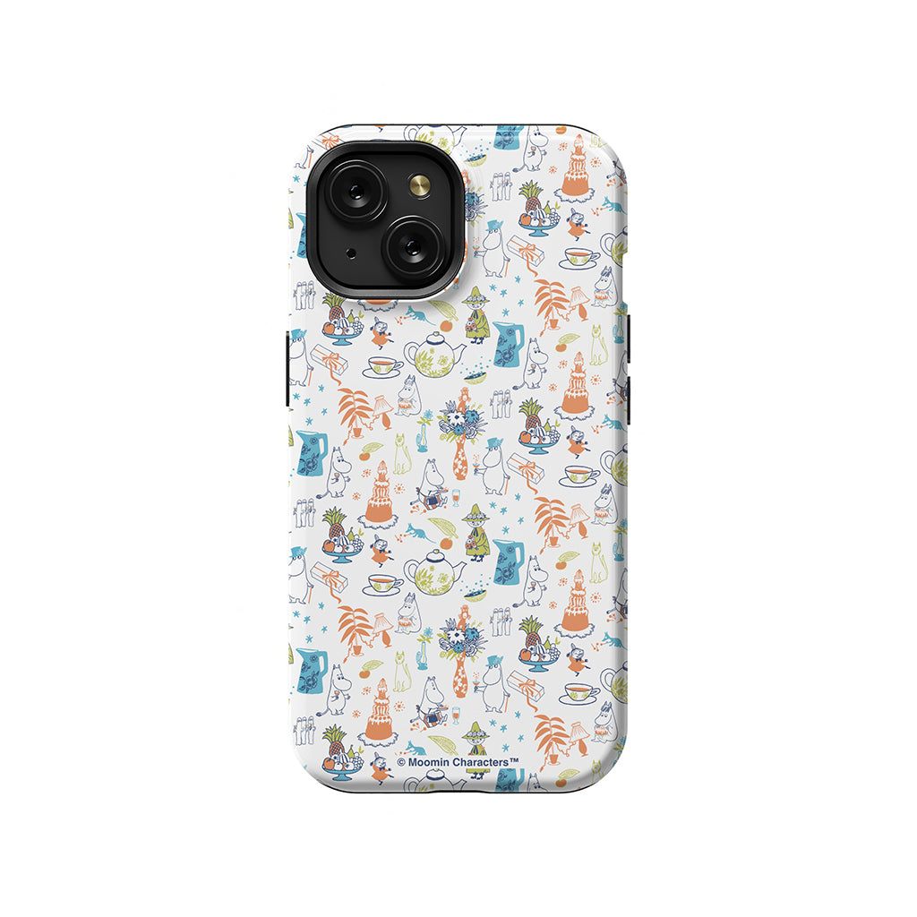 Moomin Family Tea Party White Apple iPhone MagSafe Tough Case