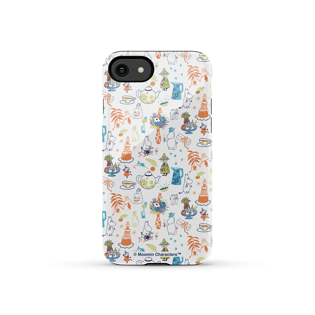 Moomin Family Tea Party White Apple iPhone Tough Case