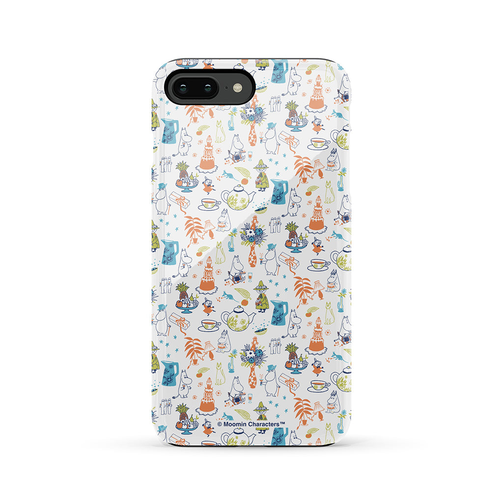 Moomin Family Tea Party White Apple iPhone Tough Case