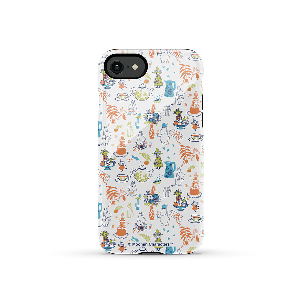 Moomin Family Tea Party White Apple iPhone Tough Case