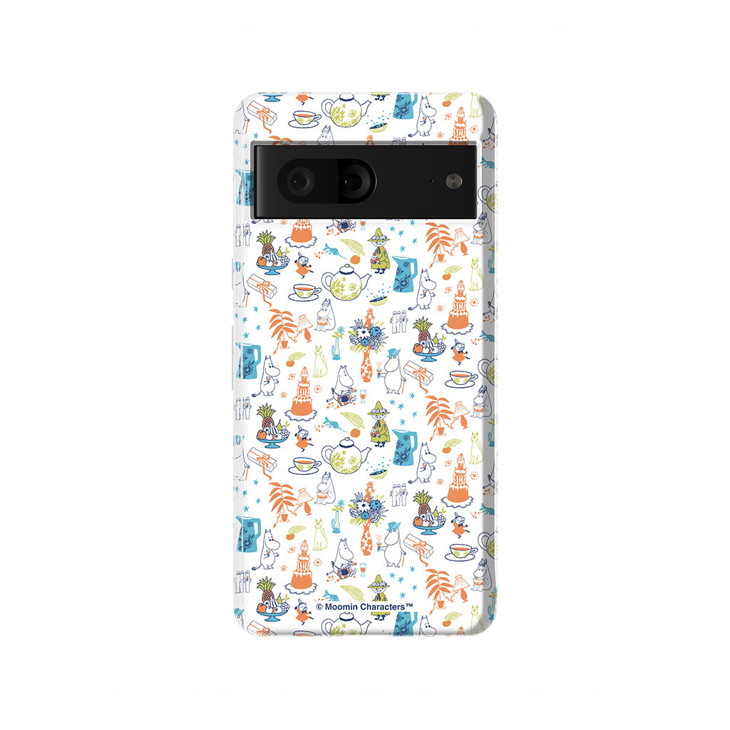 Moomin Family Tea Party White Google Pixel Tough Case