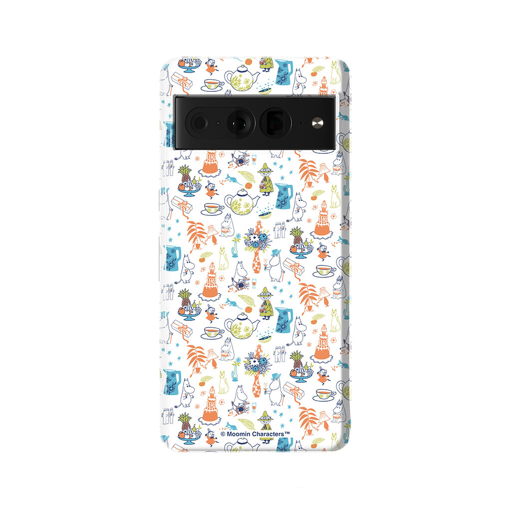 Moomin Family Tea Party White Google Pixel Tough Case