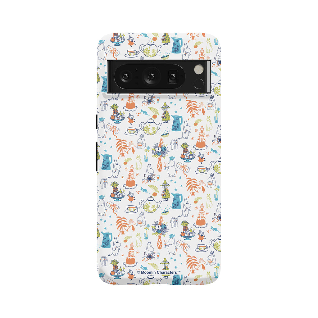 Moomin Family Tea Party White Google Pixel Tough Case