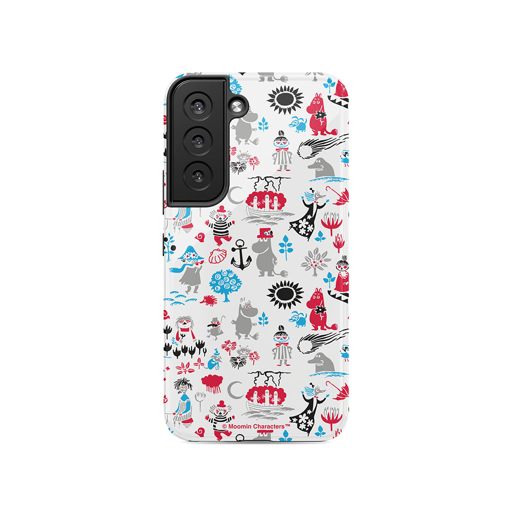 Moomins By The Sea Red And Blue Galaxy Tough Case