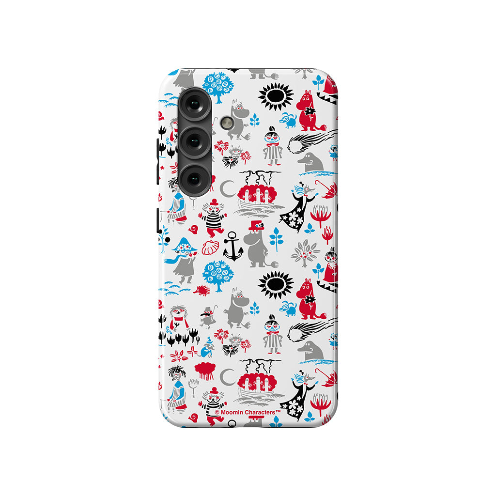 Moomins By The Sea Red And Blue Galaxy Tough Case