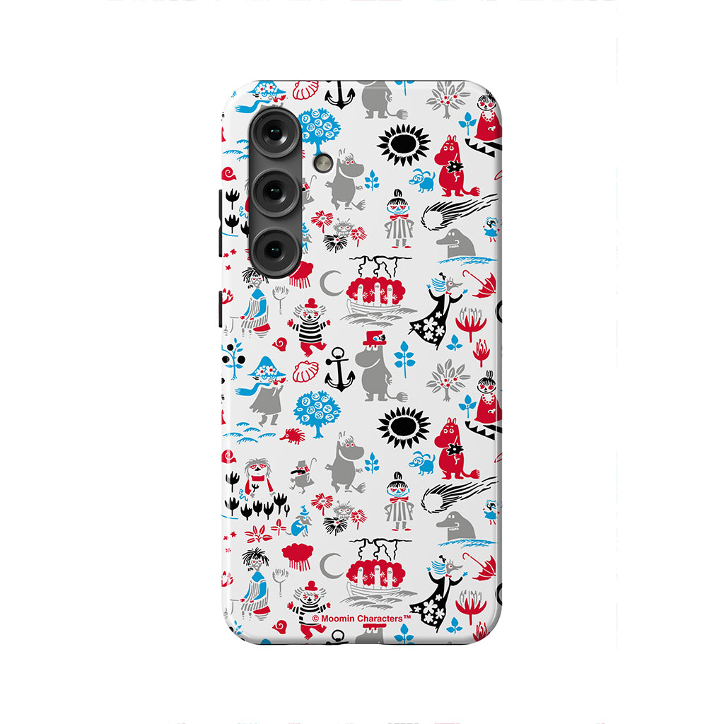 Moomins By The Sea Red And Blue Galaxy Tough Case