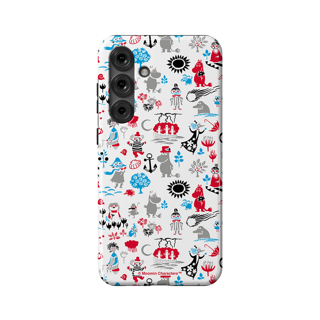 Moomins By The Sea Red And Blue Galaxy Tough Case