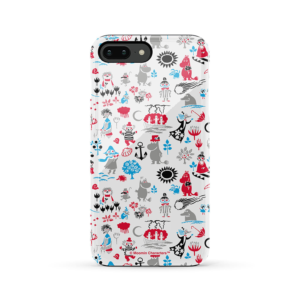 Moomins By The Sea Red And Blue Apple iPhone Tough Case