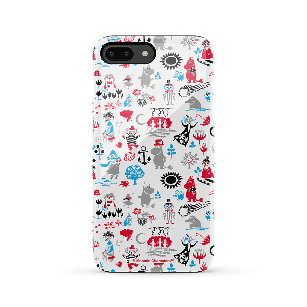 Moomins By The Sea Red And Blue Apple iPhone Tough Case