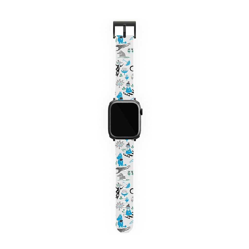 Moomins By The Sea Blue And Green Apple Watch Band - Casestry | Moomin Shop US