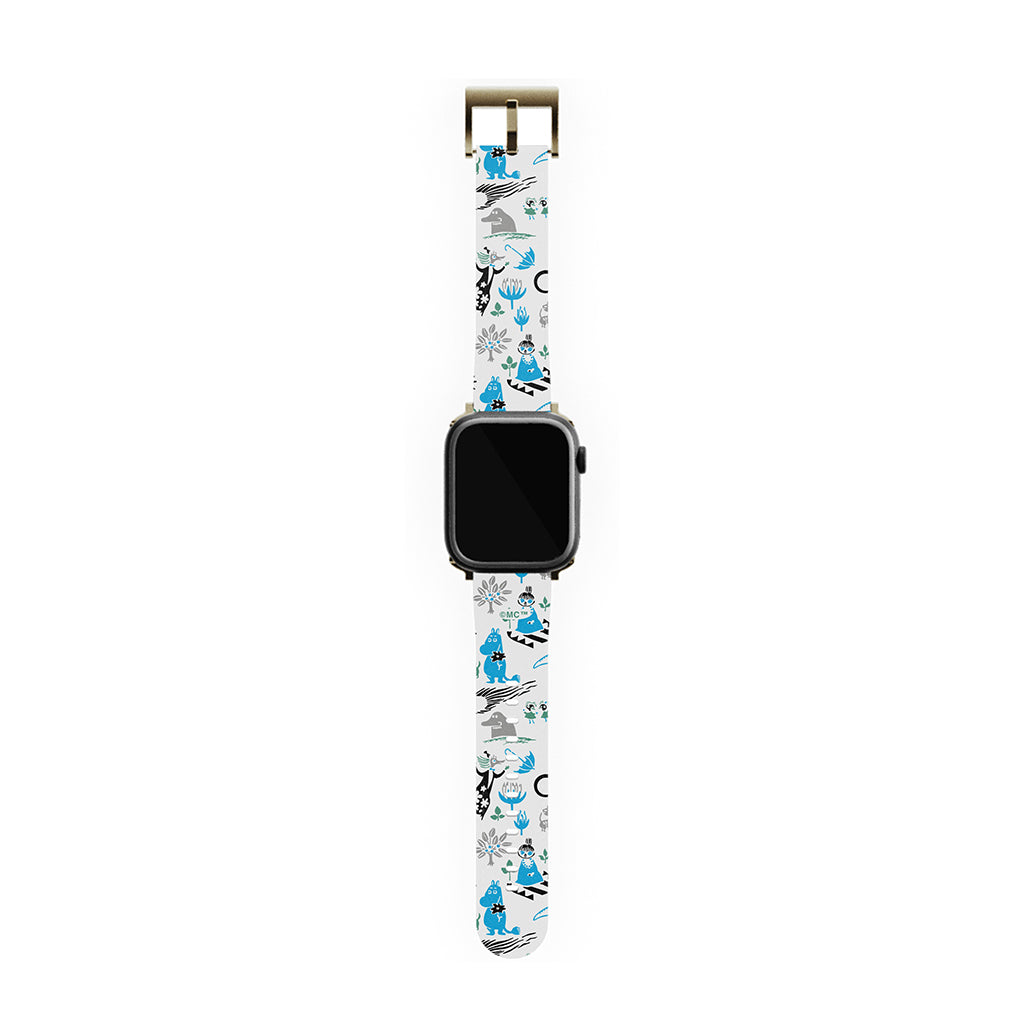 Moomins By The Sea Blue And Green Apple Watch Band
