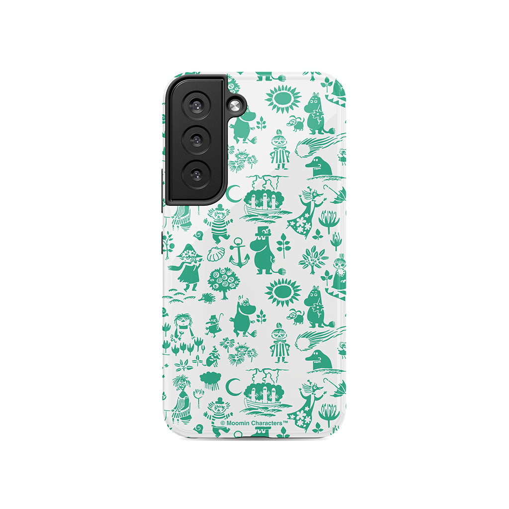 Moomins By The Sea Green Galaxy Tough Case