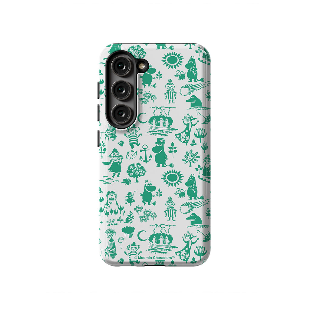 Moomins By The Sea Green Galaxy Tough Case