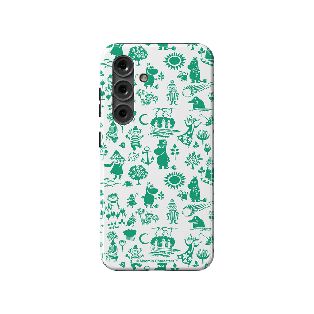 Moomins By The Sea Green Galaxy Tough Case