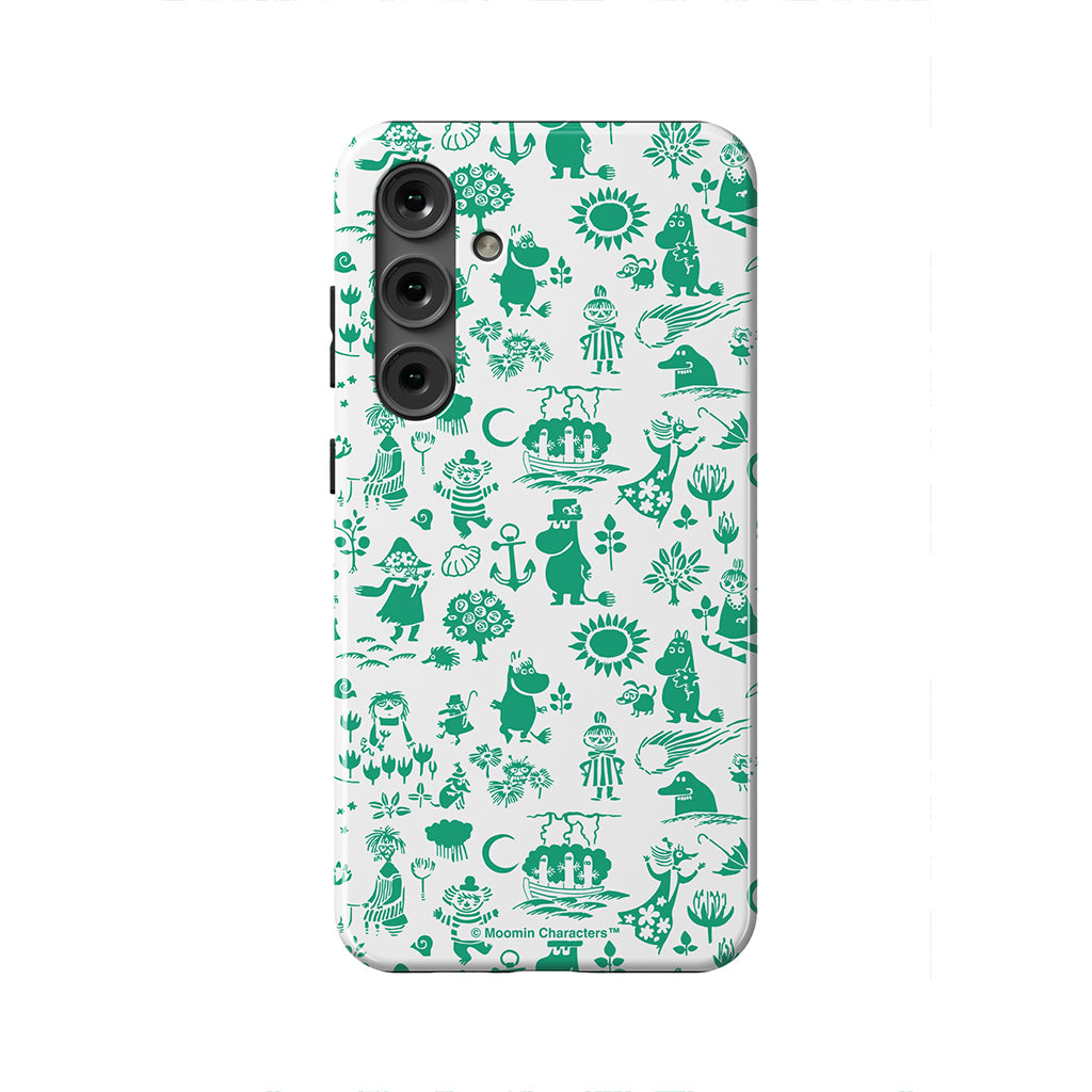 Moomins By The Sea Green Galaxy Tough Case