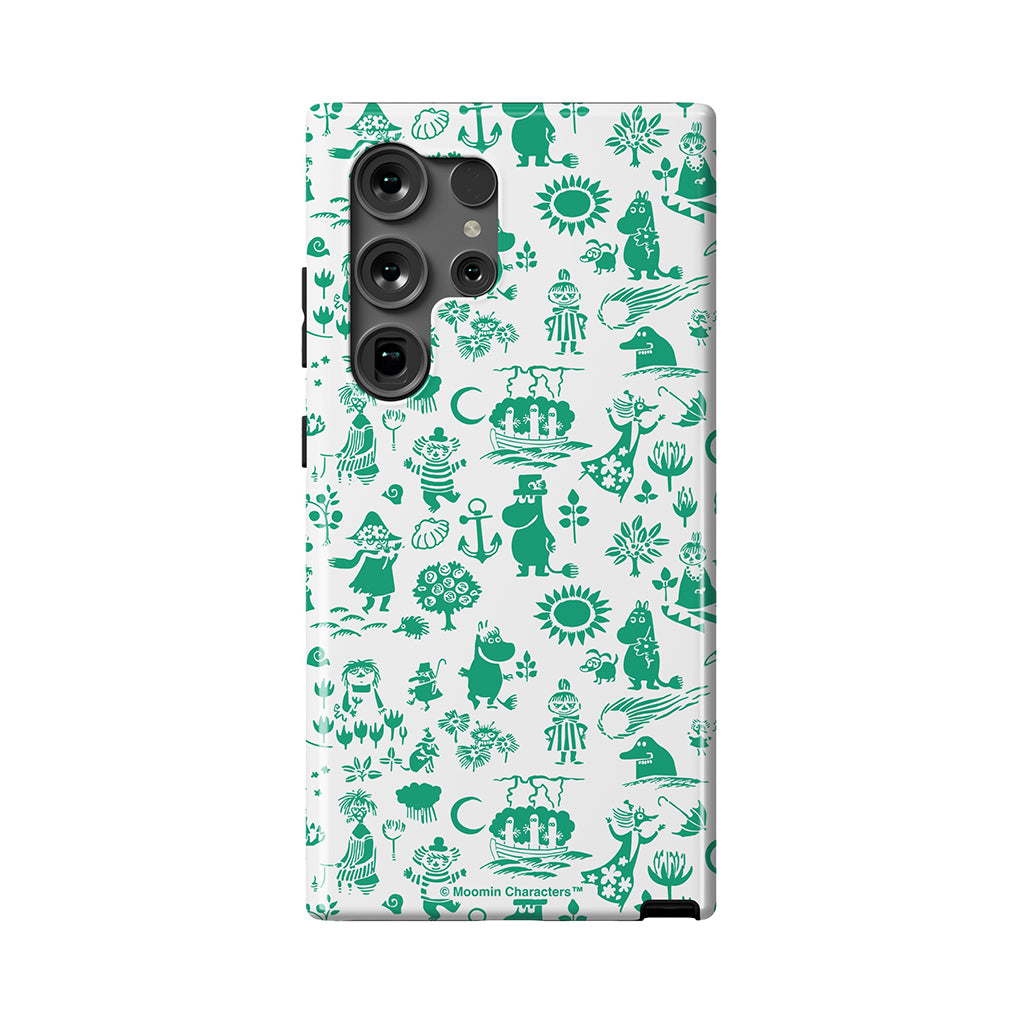 Moomins By The Sea Green Galaxy Tough Case