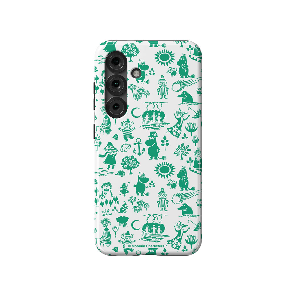 Moomins By The Sea Green Galaxy Tough Case - Casestry | Moomin Shop US