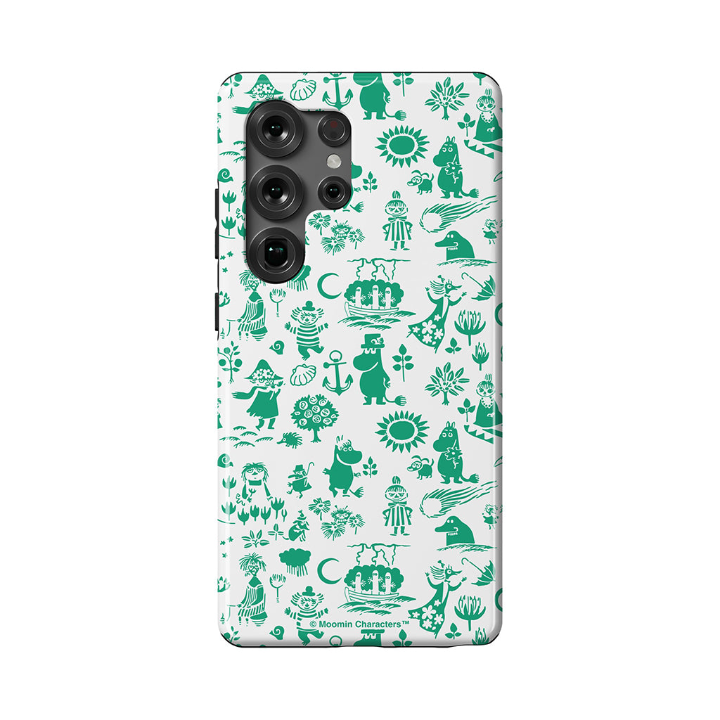 Moomins By The Sea Green Galaxy Tough Case