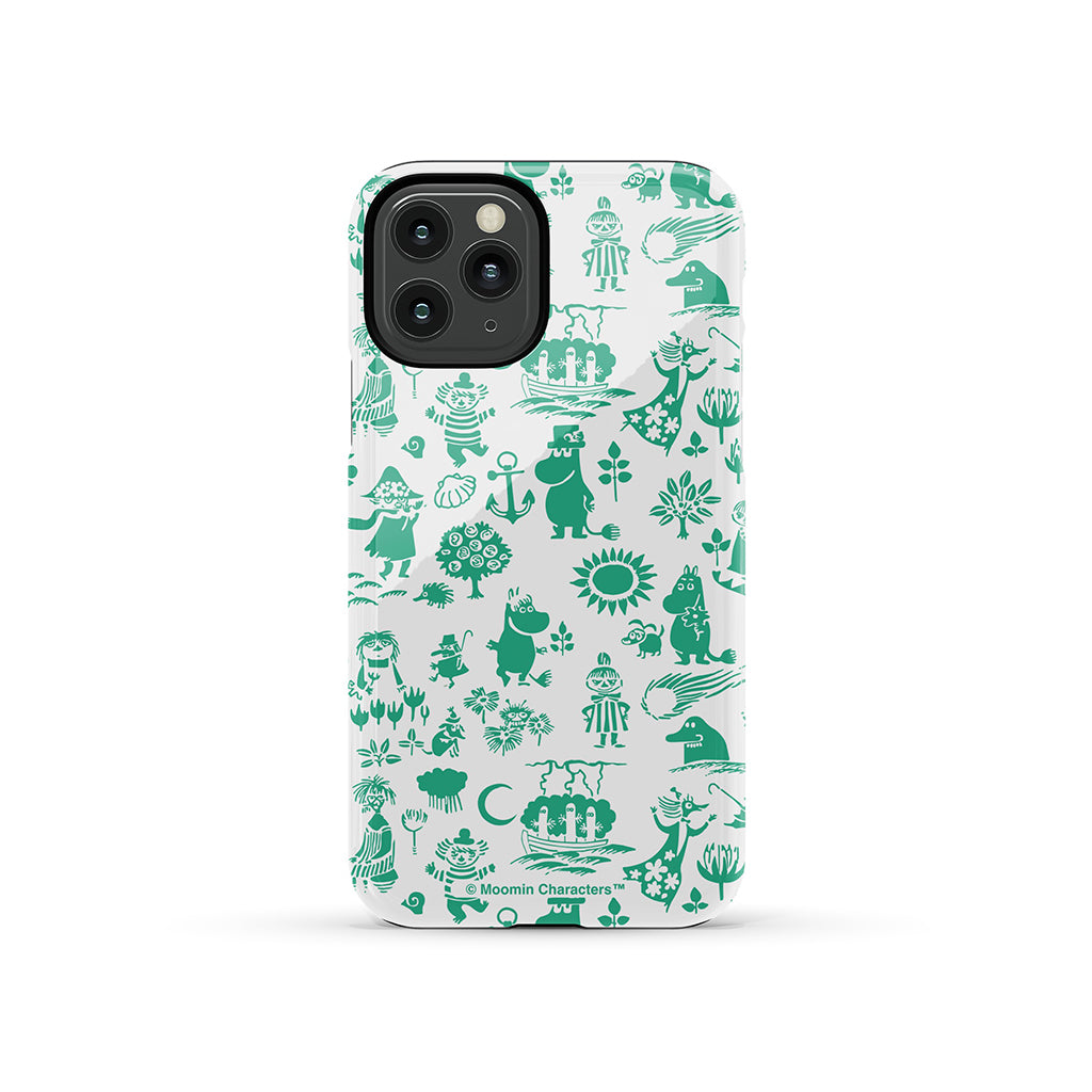 Moomins By The Sea Green Apple iPhone Tough Case