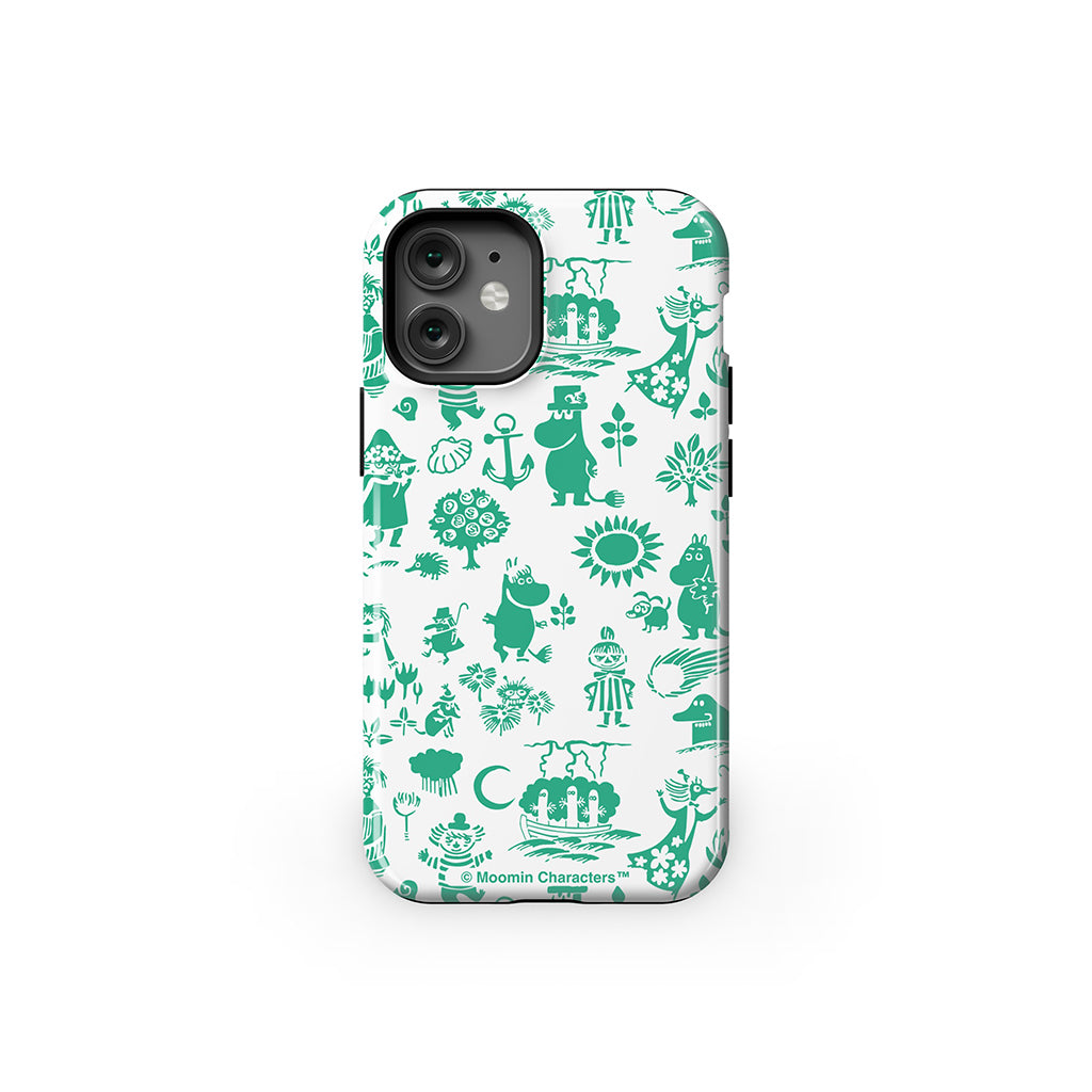 Moomins By The Sea Green Apple iPhone Tough Case