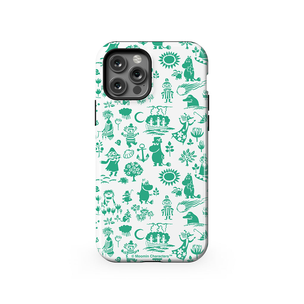 Moomins By The Sea Green Apple iPhone Tough Case