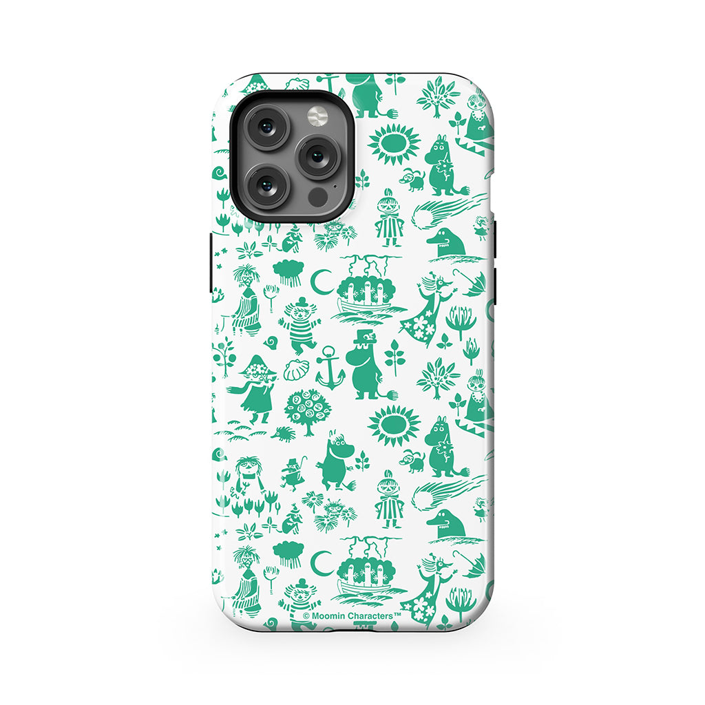 Moomins By The Sea Green Apple iPhone Tough Case