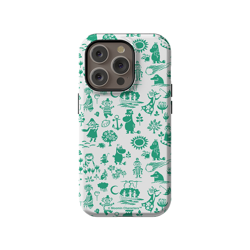 Moomins By The Sea Green Apple iPhone MagSafe Tough Case