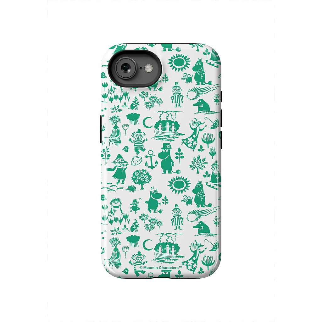 Moomins By The Sea Green Apple iPhone Tough Case