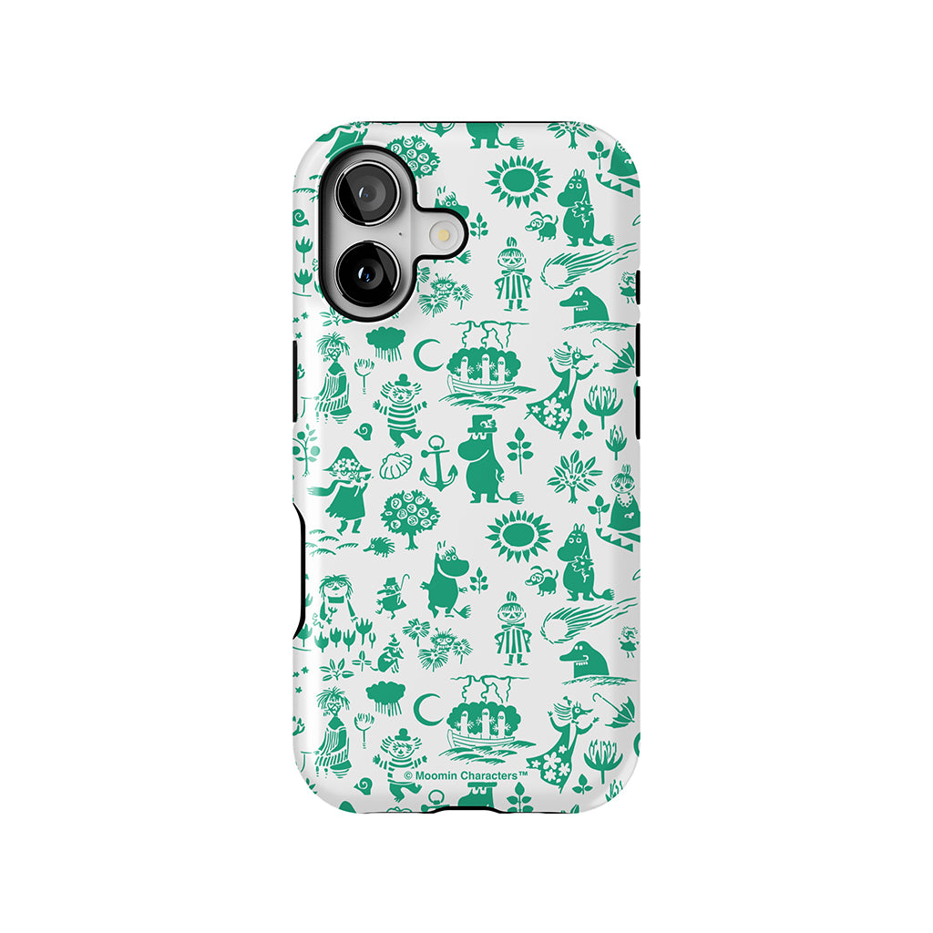 Moomins By The Sea Green Apple iPhone Tough Case