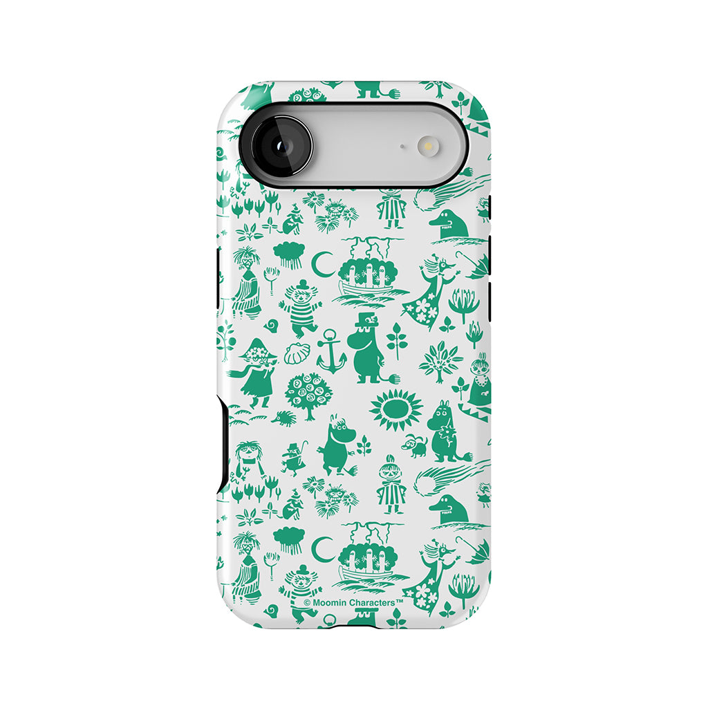 Moomins By The Sea Green Apple iPhone Tough Case