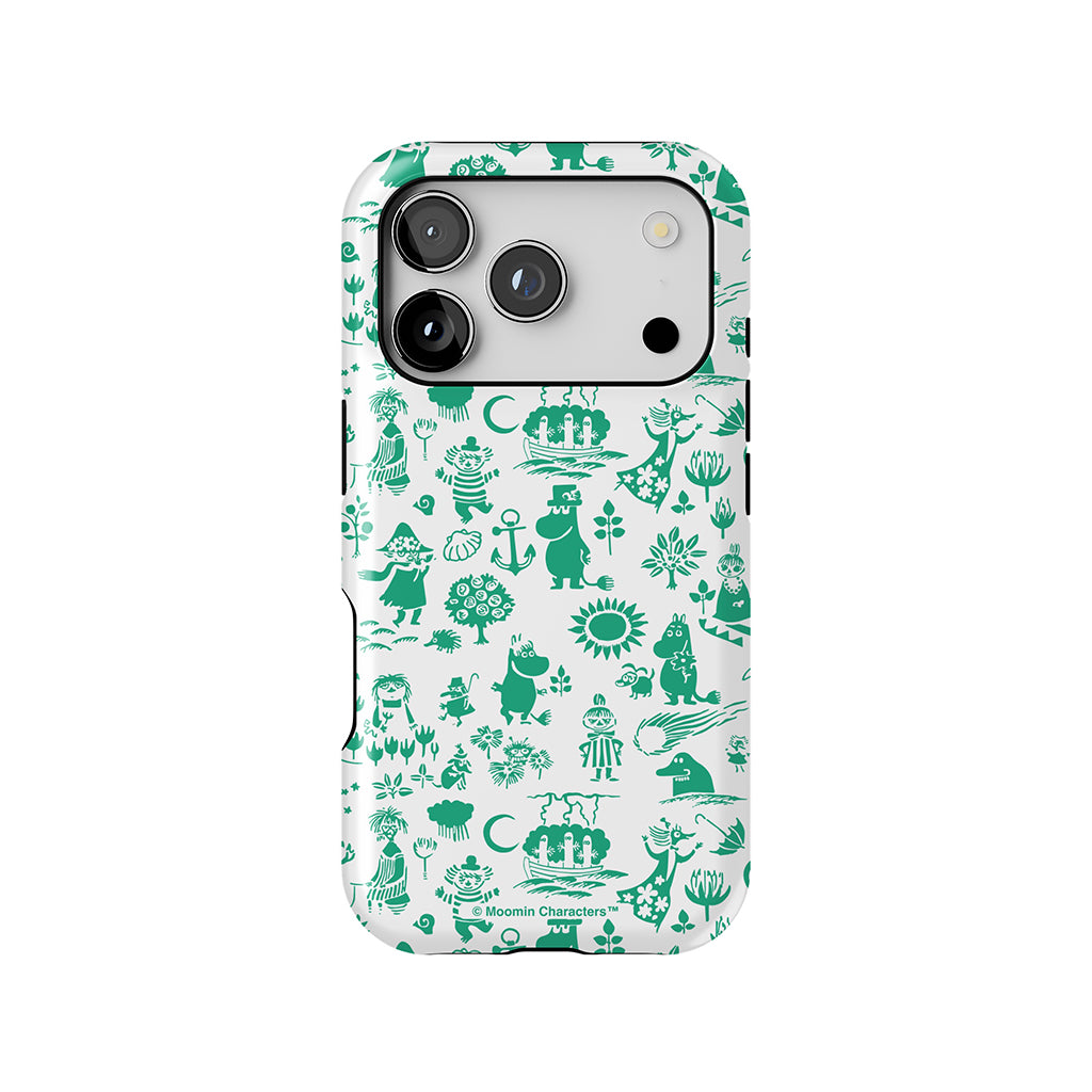 Moomins By The Sea Green Apple iPhone Tough Case